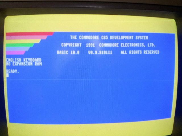 Commodore 65 boot screen